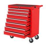 7 - Drawer Rolling Tool Chest with Wheels Multifunctional Tool Box and Storage Cabinet for Garage Workshop Repair Shop - Fab Heavy Parts