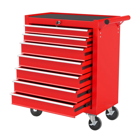 7 - Drawer Rolling Tool Chest with Wheels Multifunctional Tool Box and Storage Cabinet for Garage Workshop Repair Shop - Fab Heavy Parts