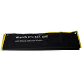 7 PCS SAE Jumbo Combination Wrench Set Extra Large SAE 1-5/16", 1-3/8", 1-1/2", 1-5/8", 1-3/4", 1-7/8", 2", Black Oxide with Storage Bag - Fab Heavy Parts
