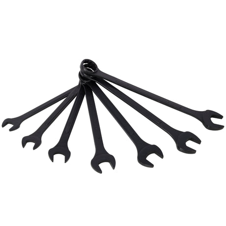 7 PCS SAE Jumbo Combination Wrench Set Extra Large SAE 1-5/16", 1-3/8", 1-1/2", 1-5/8", 1-3/4", 1-7/8", 2", Black Oxide with Storage Bag - Fab Heavy Parts