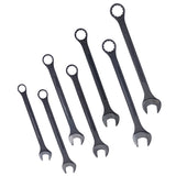 7 PCS SAE Jumbo Combination Wrench Set Extra Large SAE 1-5/16", 1-3/8", 1-1/2", 1-5/8", 1-3/4", 1-7/8", 2", Black Oxide with Storage Bag - Fab Heavy Parts