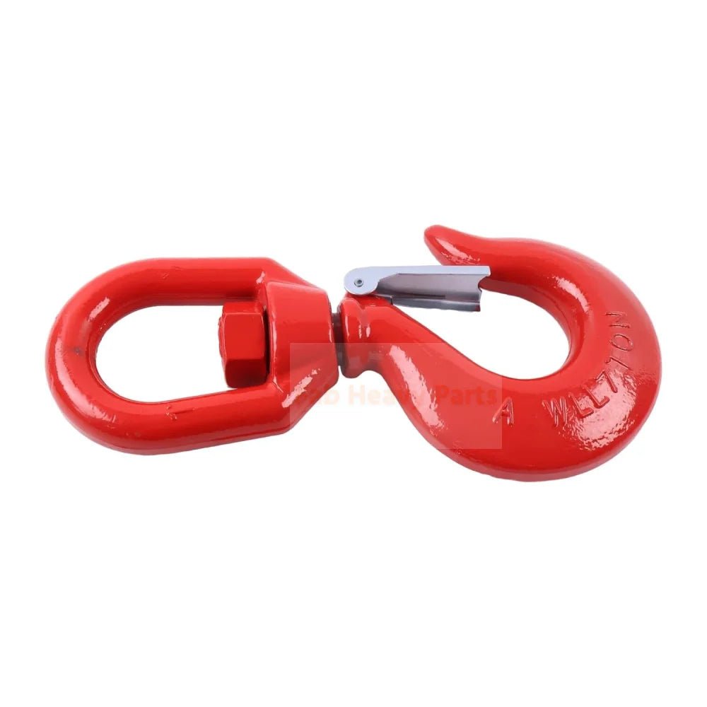 7 Ton Red Safety Swivel Hook 334/E4060 334E4060 334 - E4060 Fits for JCB Excavator Loader Telehandler Crane - Fab Heavy Parts