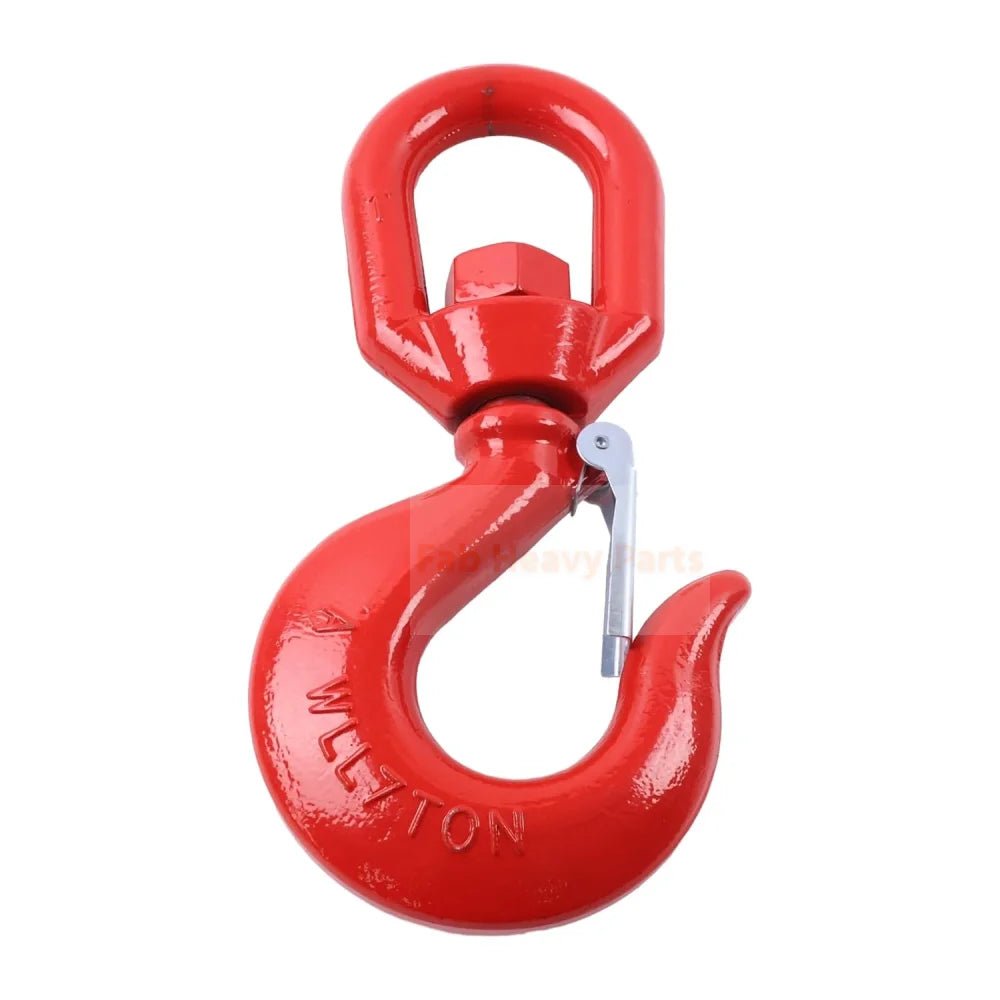 7 Ton Red Safety Swivel Hook 334/E4060 334E4060 334 - E4060 Fits for JCB Excavator Loader Telehandler Crane - Fab Heavy Parts