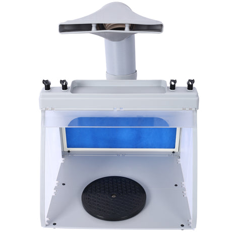 Portable Airbrush Spray Booth Kit Includes 3 Led Lights 4 Airbrush Holders and 1 Paint Holder