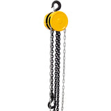 Chain Hoist 2200lbs 1T Capacity 10ft with 2 Heavy Duty Hooks Manual Steel Construction--Yellow