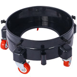 11.2 Inch Bucket Dolly Removable Rolling Bucket 5 Roll Swivel Casters Turning--Black