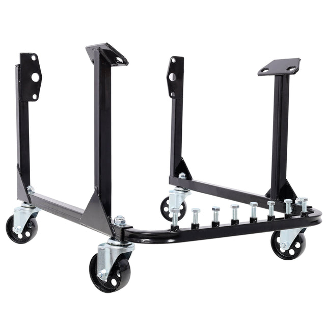 750LBS Engine Cradle with Wheels Heavy - Duty Steel Motor Holder with 4 Swivel Casters and 4 Hook Positions - Fab Heavy Parts