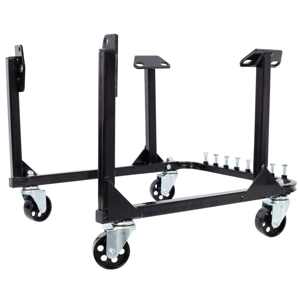 750LBS Engine Cradle with Wheels Heavy - Duty Steel Motor Holder with 4 Swivel Casters and 4 Hook Positions - Fab Heavy Parts