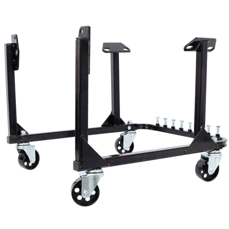 750LBS Engine Cradle with Wheels Heavy - Duty Steel Motor Holder with 4 Swivel Casters and 4 Hook Positions - Fab Heavy Parts