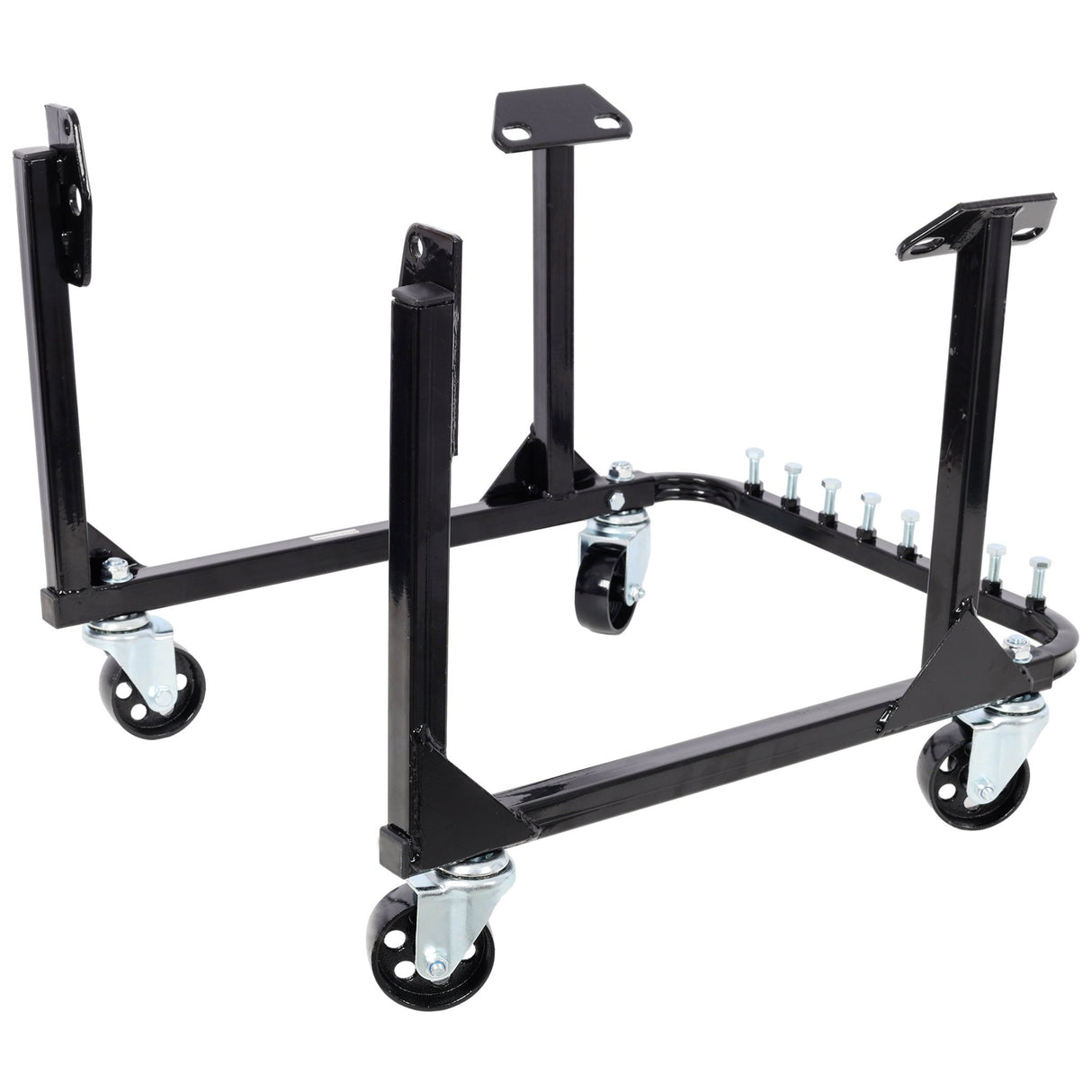 750LBS Engine Cradle with Wheels Heavy - Duty Steel Motor Holder with 4 Swivel Casters and 4 Hook Positions - Fab Heavy Parts