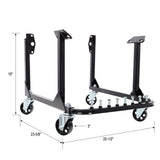 750LBS Engine Cradle with Wheels Heavy - Duty Steel Motor Holder with 4 Swivel Casters and 4 Hook Positions - Fab Heavy Parts