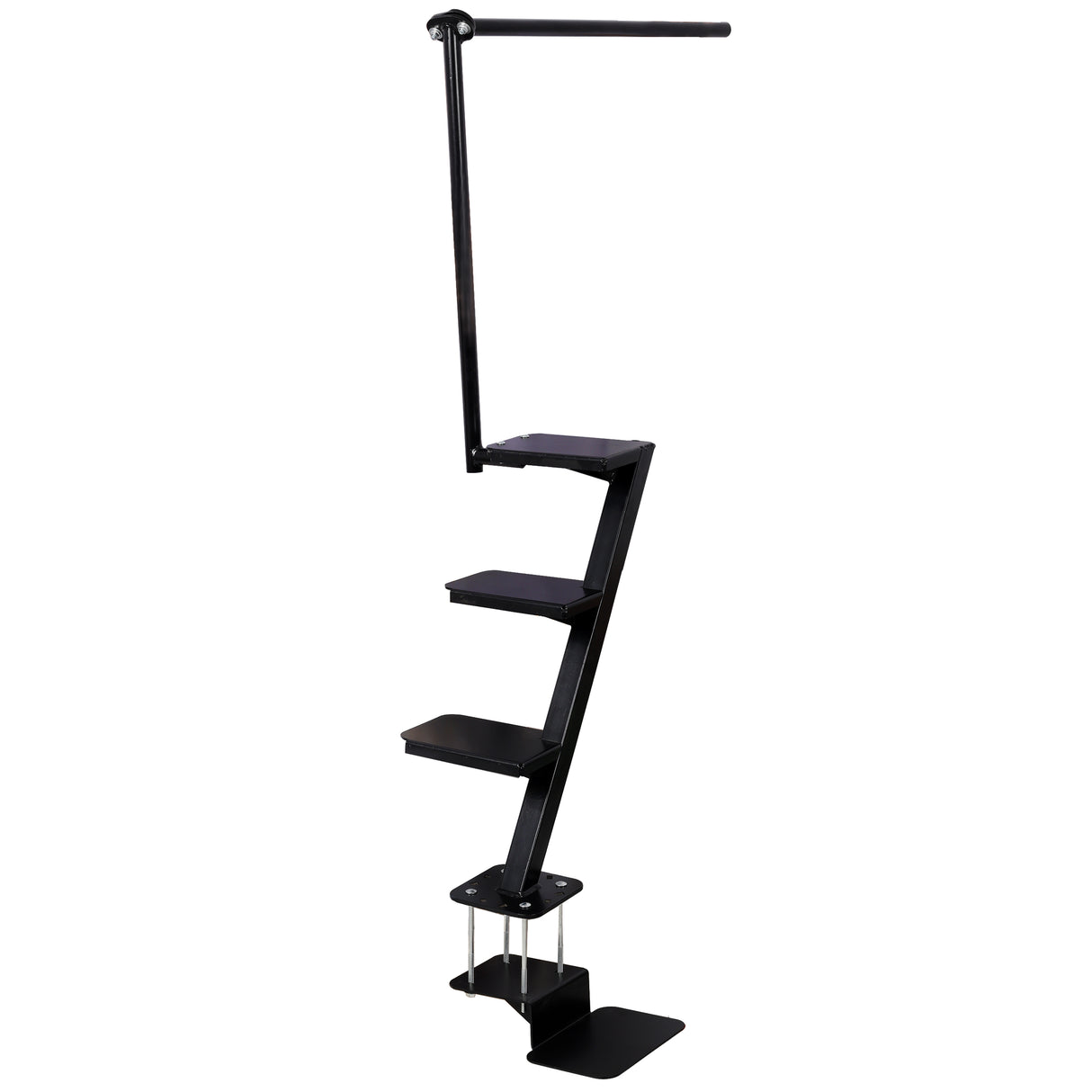 Heavy Duty 4 Step Boat Trailer Steps with Secure Handle Tread Steel Trailer Tongue Ladder Universal Fit for Most Boat Trailers