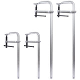 4Pcs Pack Bar Clamps Set Drop Forged Steel F Clamps 2Pcs 12 inch x 3 inch+ 2Pcs 24 inch x 4-3/4"