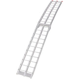 7.5FT 1 Pair Aluminum Loading Ramps with Safety Straps 1500 Lbs Capacity Per Pair - Silver - Fab Heavy Parts