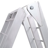 7.5FT 1 Pair Aluminum Loading Ramps with Safety Straps 1500 Lbs Capacity Per Pair - Silver - Fab Heavy Parts