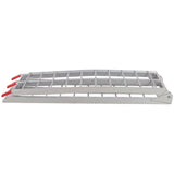 7.5FT 1 Pair Aluminum Loading Ramps with Safety Straps 1500 Lbs Capacity Per Pair - Silver - Fab Heavy Parts