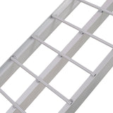 7.5FT 1 Pair Aluminum Loading Ramps with Safety Straps 1500 Lbs Capacity Per Pair - Silver - Fab Heavy Parts