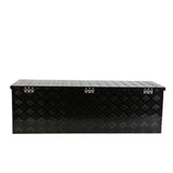 48 Inch Truck Box Heavy Duty Aluminum Stripes Plated Tool Long Box with Lock and Key 48"×15.2"×15.2"