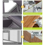 77" Large Wooden Chicken Coop with Nest Box Waterproof PVC Board - Yellow Brown - Fab Heavy Parts