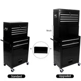 6-Drawer Tool Storage Cabinet High Capacity Rolling Chest with Wheels and Drawers Black