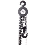 Chain Hoist 4400lbs 2T Capacity 10ft with 2 Heavy Duty Hooks Manual Steel Construction--Black