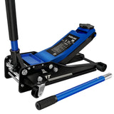 3 Ton 6600lbs Low Profile Floor Jack Dual Piston Quick Lift Pump Lifting Range 75mm/2.95"-460mm/18.11"--Blue