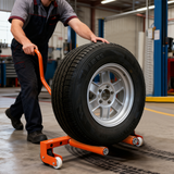 Heavy Duty Adjustable Tire Wheel Dolly 330 Lbs Capacity--Orange