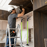 4 paquete de soporte ajustable Pole Steel System de soporte de 3er manual se extiende de 45 a 114 pulgadas con la bolsa de transporte-Green