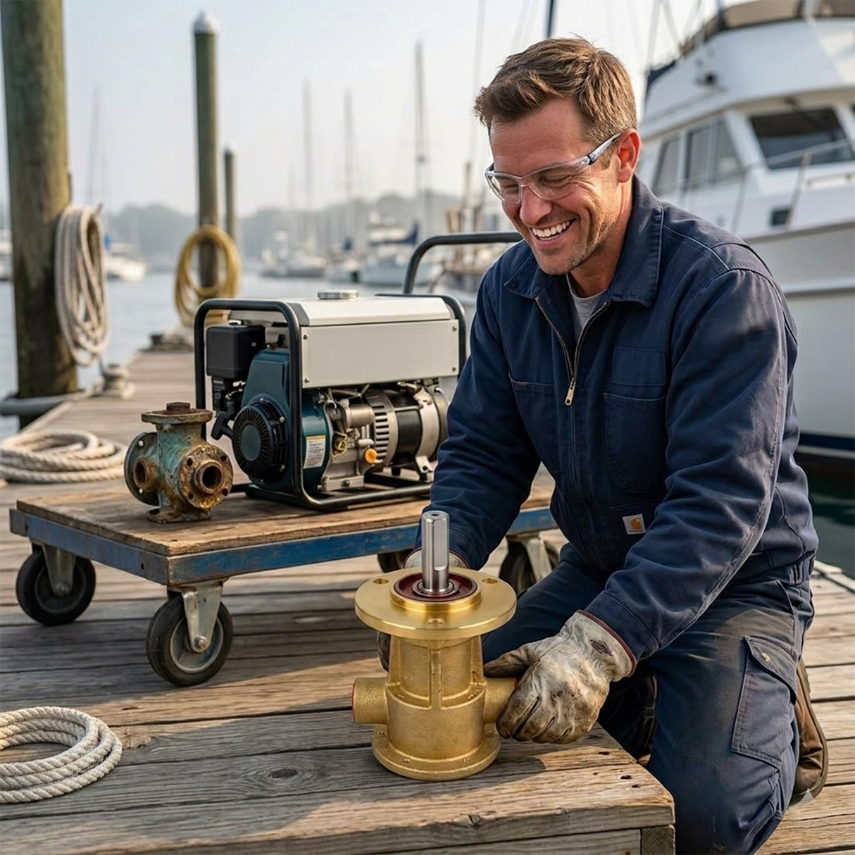 JPR-NL20IP JMP Marine Northern Lights Generator Raw Water Pump Replacement