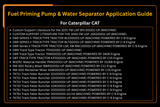 Fuel Priming Pump & Water Separator 190-8977 1908977 Fits for Caterpillar CAT 322C 325C 330C 330D 570B 580B 627G 637G 730 770 772