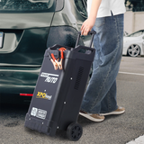 12V & 24V Wheeled Battery Charger Fully Automotive Battery Maintainer Jump Starter Dial Display Telescopic Handle