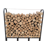 Artibear Firewood Rack Stand 4.1ft Heavy Duty Logs Holder--Matte Black