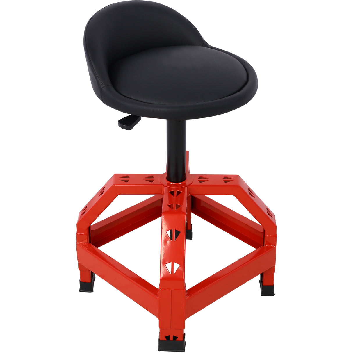 Pneumatic 360 Degree Swivel Stool Creeper Seat Heavy Duty 300 lbs Capacity--Red