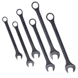 6 PCS Jumbo Combination Wrench Set Extra Large Metric 1-3/8'' to 2'' Black Oxide with Pouch