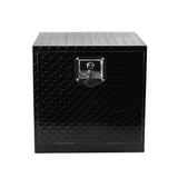 Heavy Duty Aluminum Diamond Plate Tool Underbody Box Waterproof with T-Handle Lock and Keys 17.9"×17.1"×17.9"