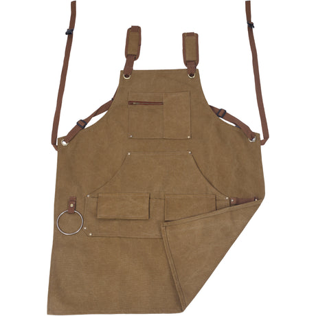 Long Apron Heavy Duty Canvas Tool 16 Oz--Brown