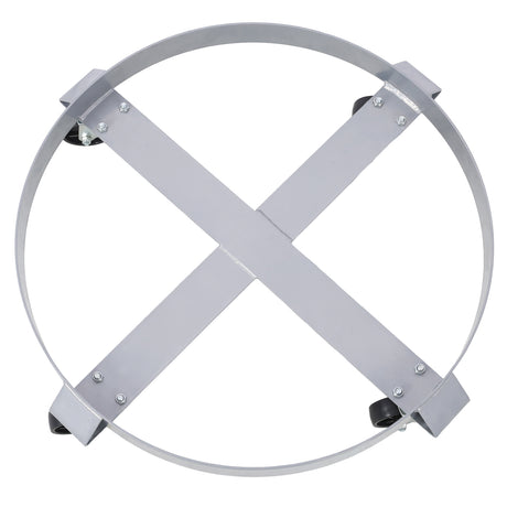 4Pcs Drum Dolly for 55 Gallon Barrel with 4 Swivel Caster Wheels Heavy Duty Steel Frame Cart with Brake