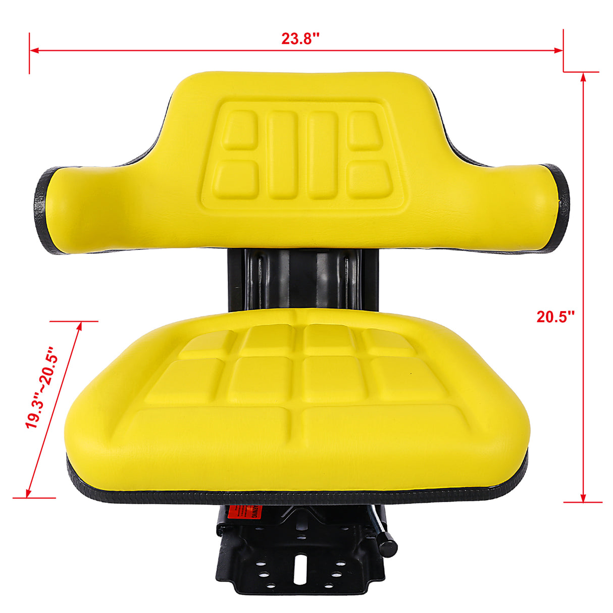 Universal Tractor Seat Suspension with Tilt Fits Ford New Holland 3900 3930 3910 5000 5100 5600 5610 5900 5910--Yellow