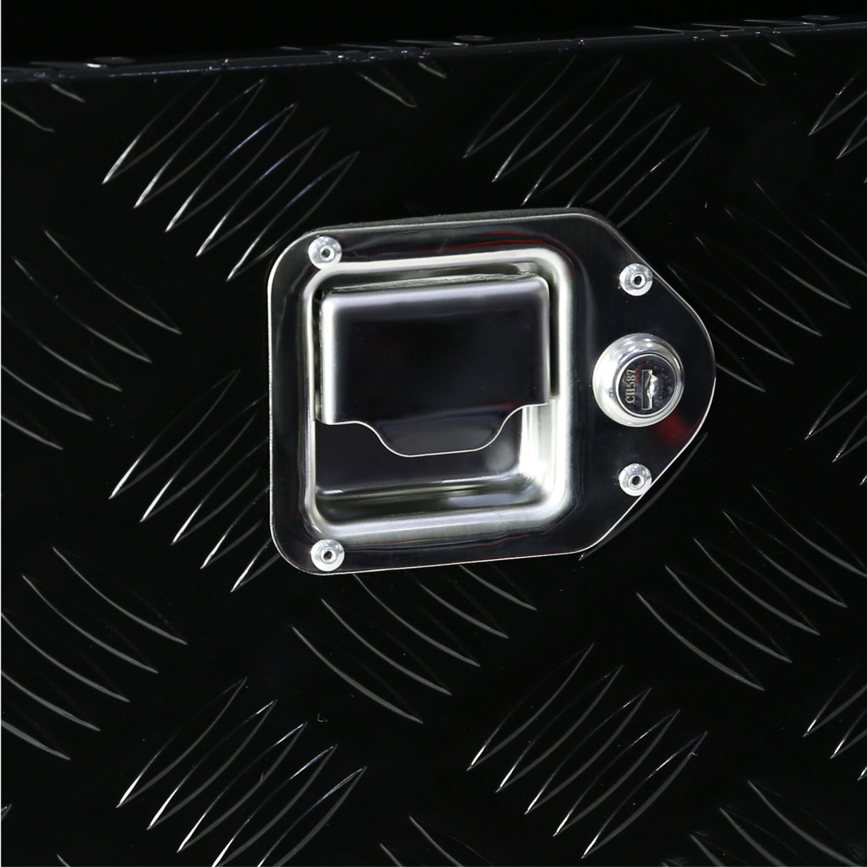 48 Inch Truck Box Heavy Duty Aluminum Stripes Plated Tool Long Box with Lock and Key 48"×15.2"×15.2"