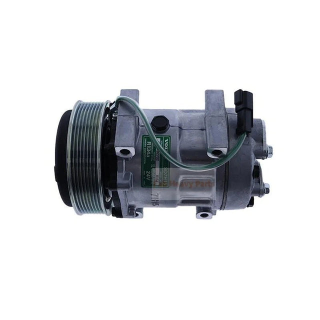 7H15 A/C Compressor 4493 with PV8 Clutch Fits for Volvo Truck VHD VNL VNM VNX - Fab Heavy Parts
