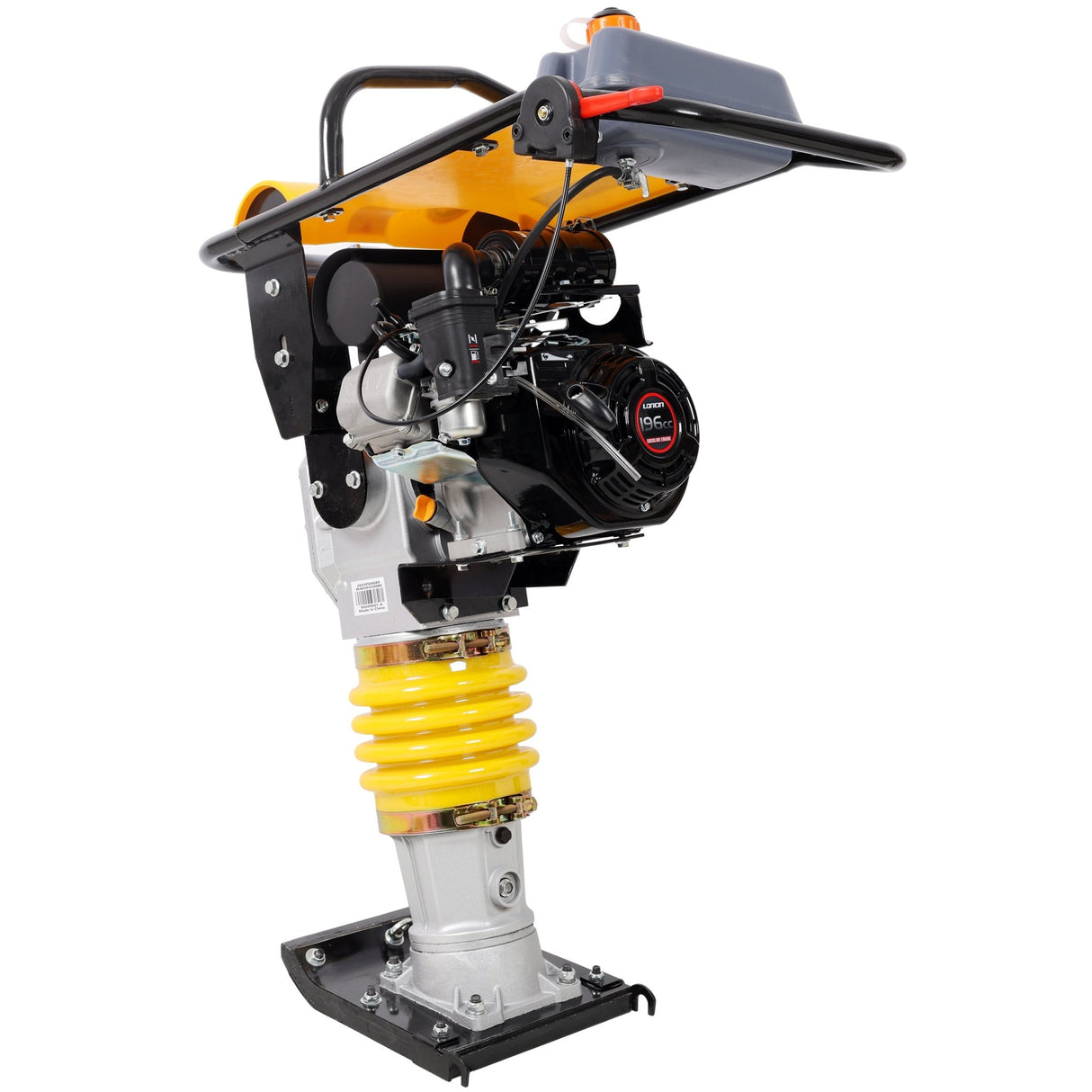 7HP Gas Engine Powered Tamper Rammer Jumping Jack Compactor Walk - Behind Jumping Jack Compactor 196CC Engine Tamper for Concrete & Soil - Fab Heavy Parts