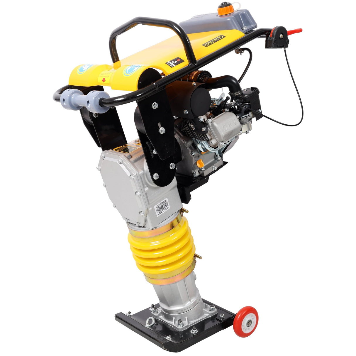 7HP Gas Engine Powered Tamper Rammer Jumping Jack Compactor Walk - Behind Jumping Jack Compactor 196CC Engine Tamper for Concrete & Soil - Fab Heavy Parts