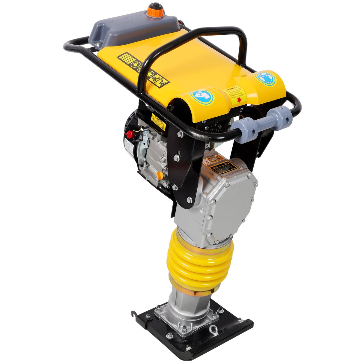 7HP Gas Engine Powered Tamper Rammer Jumping Jack Compactor Walk - Behind Jumping Jack Compactor 196CC Engine Tamper for Concrete & Soil - Fab Heavy Parts
