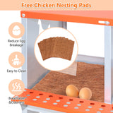 8 - Bay Metal Chicken Nesting Box Wall Mount Easy Egg Collection Vented Galvanized Steel - Orange - Fab Heavy Parts