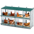 8 Compartment Chicken Nesting Boxes Metal Poultry Wall Mount Large Vented Holes - Fab Heavy Parts