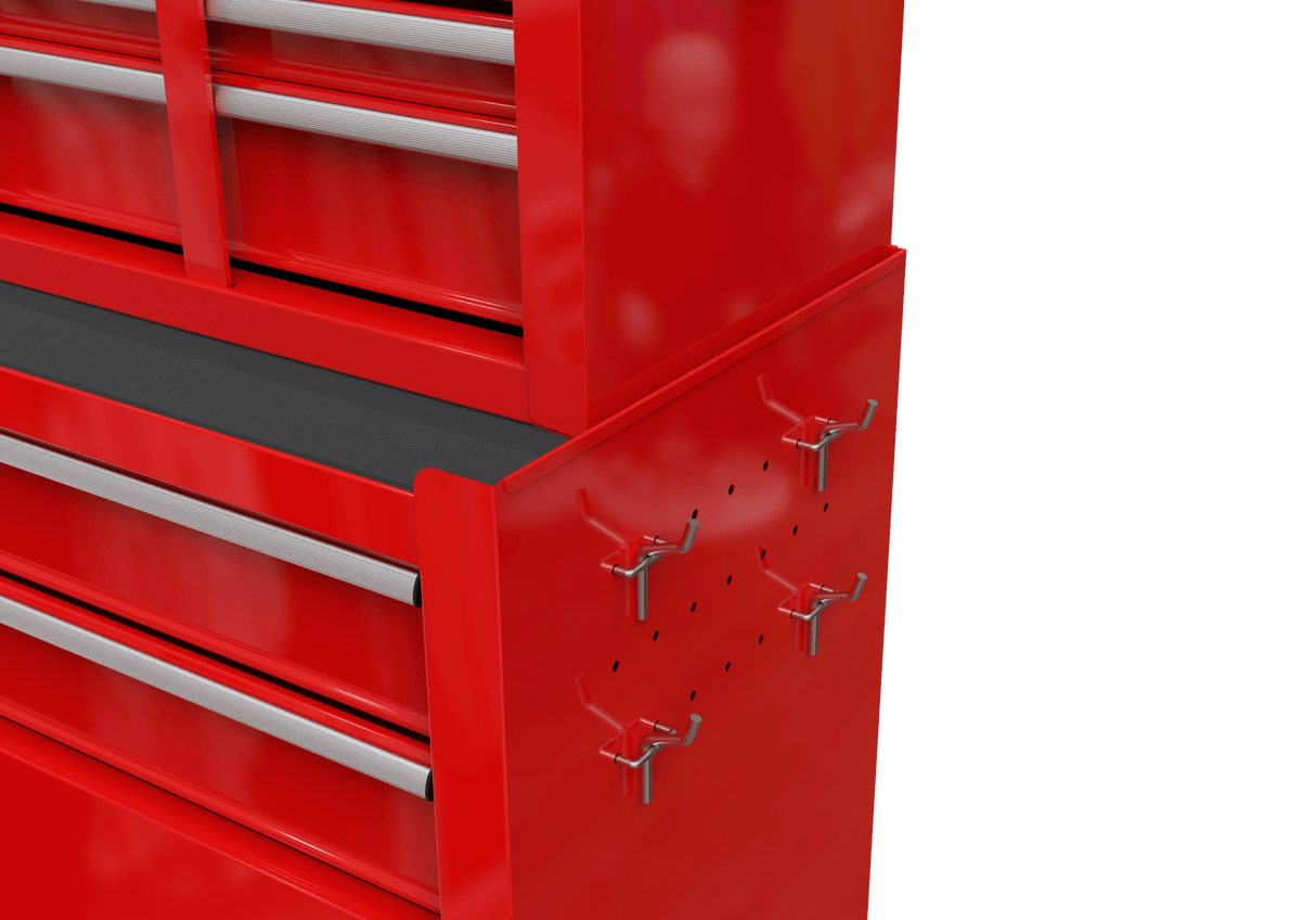 8 - Drawer Tool Storage Cabinet High Capacity Rolling Chest with Wheels and Drawers Red - Fab Heavy Parts