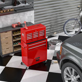 8 - Drawer Tool Storage Cabinet High Capacity Rolling Chest with Wheels and Drawers Red - Fab Heavy Parts