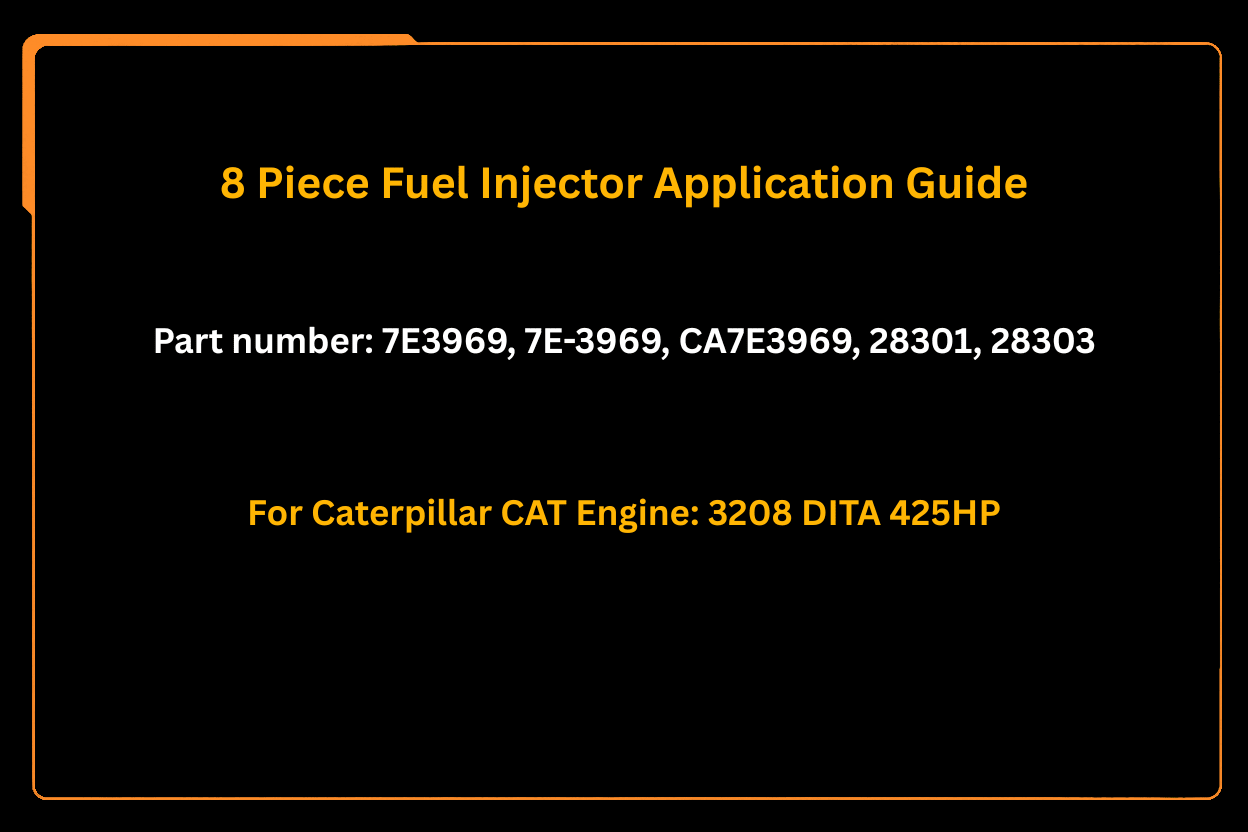 8 Piece Fuel Injector 7E-3969 28303 Fits for Caterpillar CAT Engine 3208 DITA 425HP Final clearance - Fab Heavy Parts