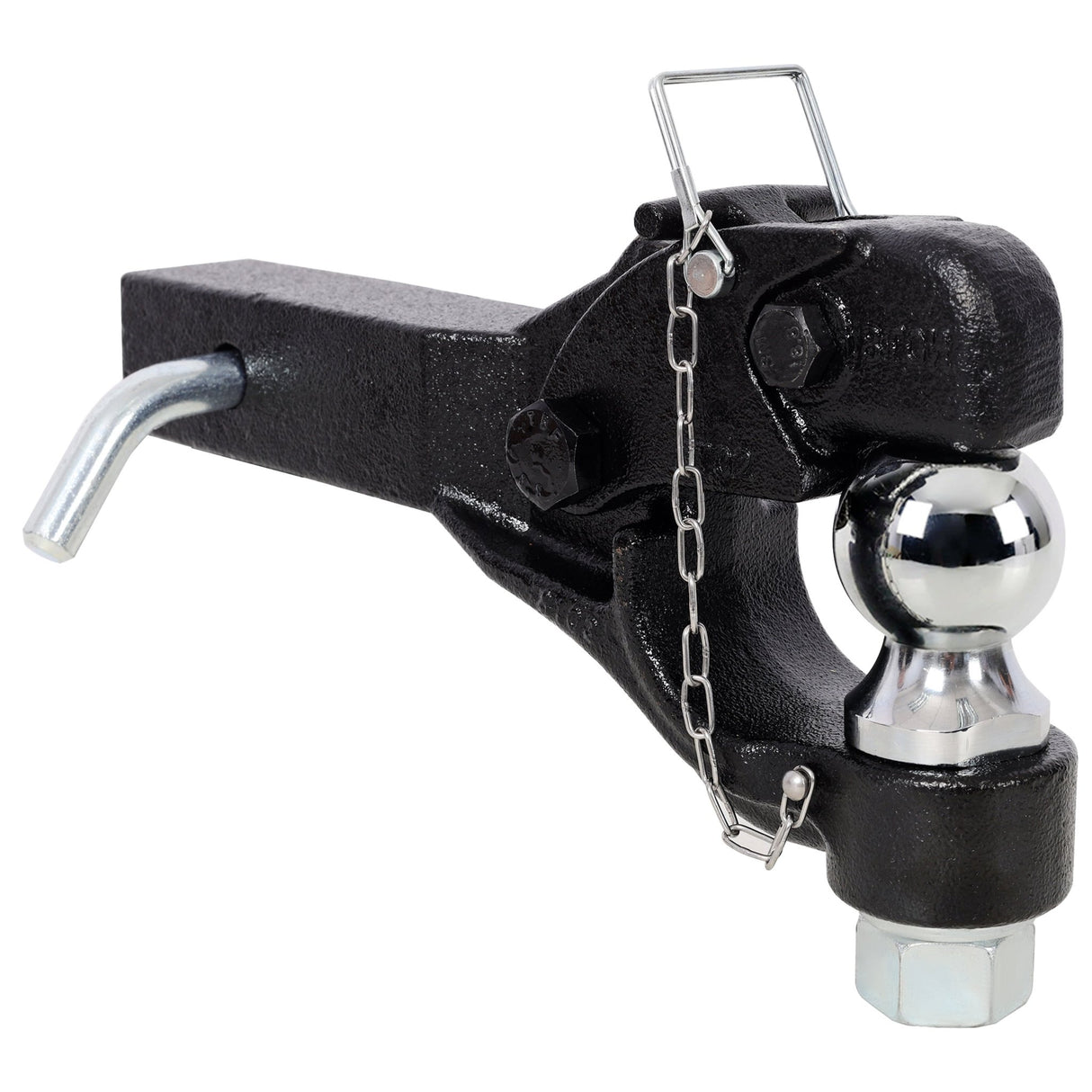 8 Ton 16000 LBS Pintle Hook 2 Inch Pintle Hitch Receiver with 2 Inch Trailer Bal Fits 2.5 to 3-inch Lunette Ring for Trailers - Fab Heavy Parts