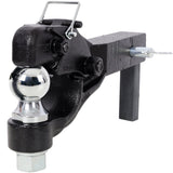 8 Ton 16000 LBS Pintle Hook 2 Inch Pintle Hitch Receiver with 2 Inch Trailer Bal Fits 2.5 to 3-inch Lunette Ring for Trailers - Fab Heavy Parts